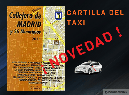 Cartilla del taxi de Madrid: Novedad