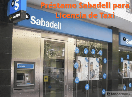 préstamo banco sabadell para licencia de taxi