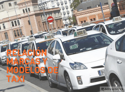 Relación de marcas y modelos de Taxi de Madrid