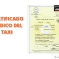 certificado médico del taxi
