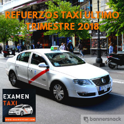 Refuerzos de Taxi Último Trimestre 2018