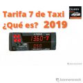 tarifa 7 de taxi para 2019