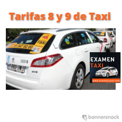 tarifas 8 y 9 de taxi