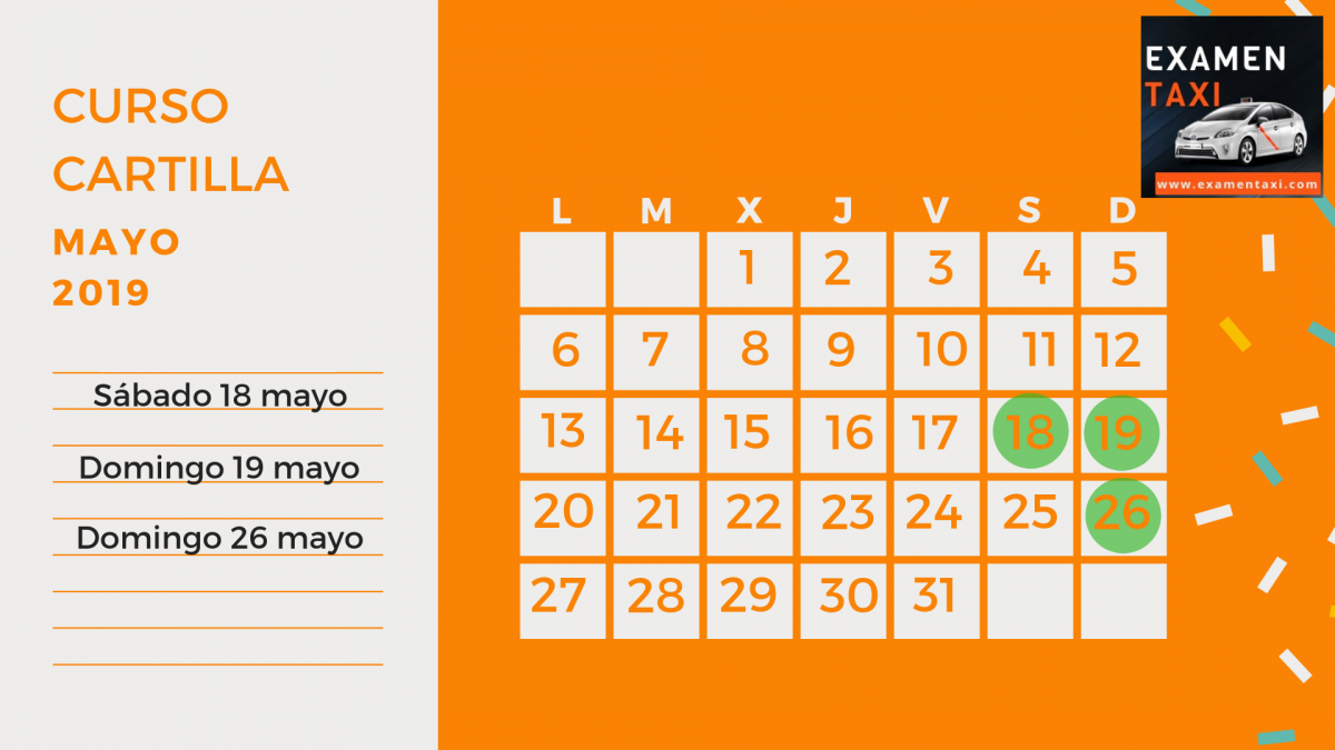 Curso Cartilla de Taxi Mayo 2019 Curso Examen Taxi Mayo Curso Cartilla de Taxi Mayo 2019 Curso Examen Taxi Mayo