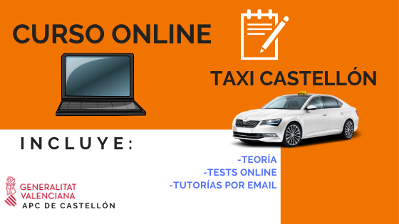 curso online de taxista de castellón
