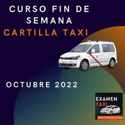 curso cartilla de taxi octubre 2022