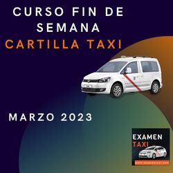 curso cartilla de taxi marzo 2023