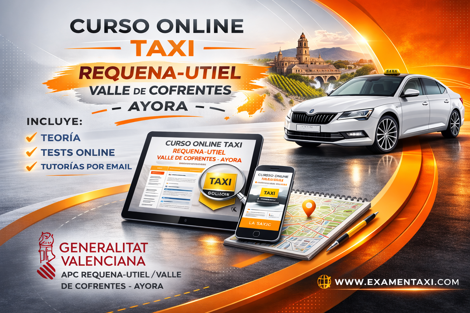 Curso Online de Taxista de Requena-Utiel