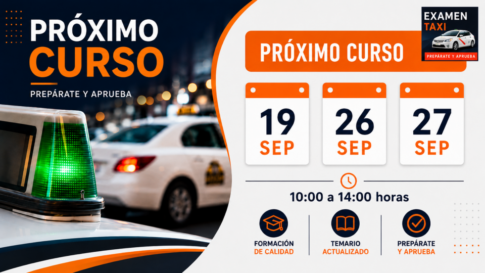 Curso Cartilla Taxi Septiembre 2026